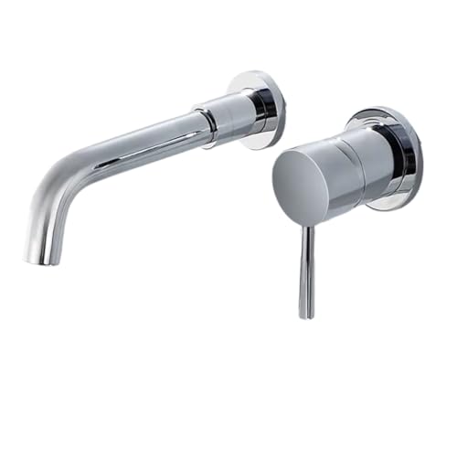 Mitigeur de salle de bain mural rotatif 360 blanc pour évier et baignoire