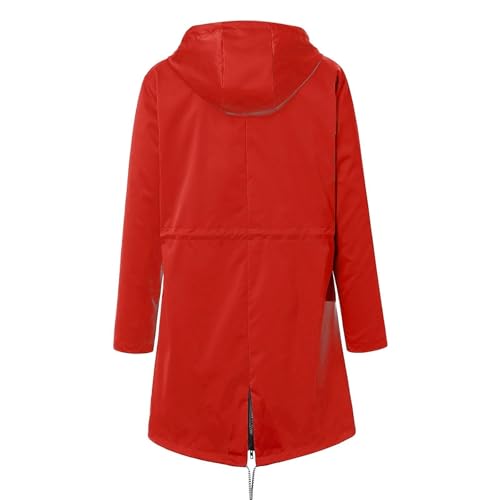 OIOLOYJM Yellow Rain Jacket Womens Waterproof with Hood Light Weight Jackets for Women Casual Fall Winter Plus Size Raincoat
