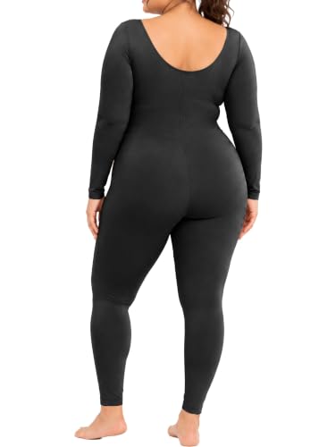 Image of STRETCH IS COMFORT Womens Plus Size Tank Unitard Athletic Rompers For Women