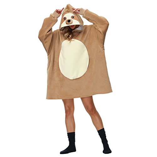 Yuepin Übergroße Hoodie Decke, Sherpa Sweatshirt Decke, Kuschelpullover Geeignet Kapuzenpullover für Erwachsene, Damen, Herren, Jugendliche thumbnail