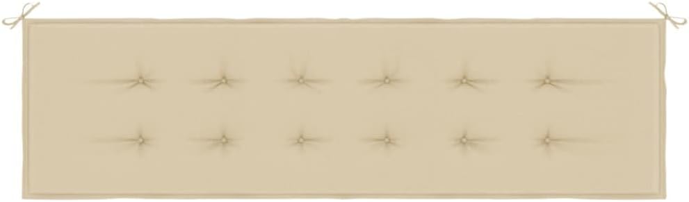 Garden Bench Cushion Beige 70.9 x 19.7 x 1.2 in Oxford Fabric Patio Loveseat Pad Water-Resistant Outdoor Furniture for Garden and Terrace Seating