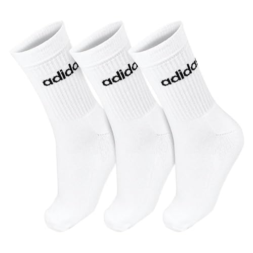 MEIA ADIDAS CUSHION LINEAR CANO LONGO BRANCA (3 PARES) - KE6125