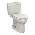 TOTO Drake II Two-Piece Elongated 1.28 GPF Universal Height Toilet with CEFIONTECT and SS124 SoftClose Seat, WASHLET+ Ready, Sedona Beige - MS454124CEFG#12