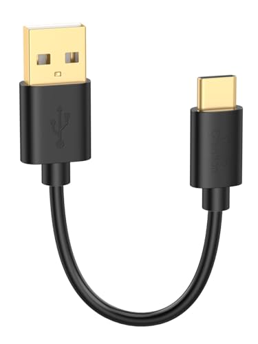 CableCreation Short USB C 6 inch, USB A to USB C Fast Charging Type C Data Cord for Power Bank, Galaxy S23, iPad Pro iPad mini, iPad Pro,iPhone 15/16,Android Auto/Cellphone,PS5 Controller