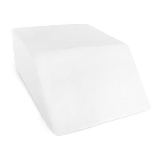 Restorology Leg Elevation Pillow for Sleeping - Post Surgery Bed Rest, Foam Wedge Pillows for Leg & Knee, Helps Reduce Foot, Hip & Lower Back Pain, Improves Circulation - Includes Removable Cover
