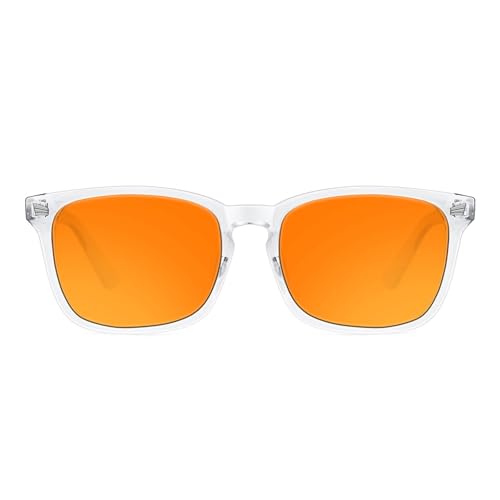 TIJN Blue Light Blocking Glasses Dual AR Coatings Amber Orange Lens for Computer Gaming
