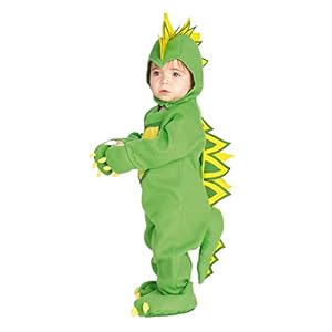 Rubies Disfraz Dragon Draki para bebés de 1 a 2 años, Jumpsuit con gorra, gorro y pantalones. Oficial, Carnaval, Navidad, Cumpleaños, Fiestas y Halloween.
