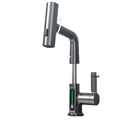 Robinet de lavabo cascade design chrome mitigeur eau chaude froide G1/2 - 6