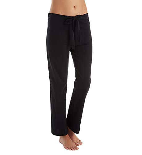Women's Latex-Free Drawstring Lounge Pants Made from 100% Organic Cotton (Black) (7)