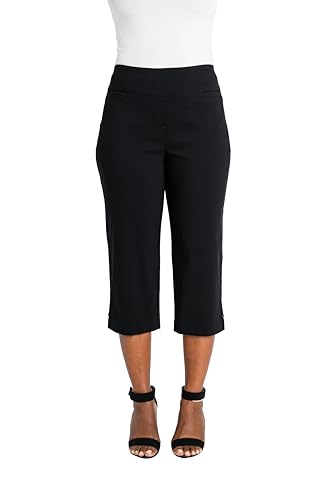 Briggs New York Women's Pull on Split Hem Capri