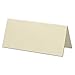 Produktbild ARTOZ 50x Tischkarten - Chamois (Creme) - 45 x 100 mm blanko Platz-Kärtchen - Faltkarten für Festliche Tafel - Tischdekoration - 220 g/m² gerippt