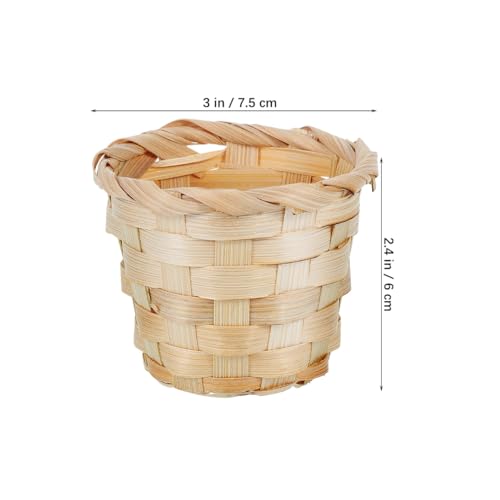 Mini panier tissé miniature avec anse pour décoration de table