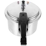 Veemoon Autocuiseur 4 L en Alliage D'aluminium Argenté Compatible Cuisinière à Induction et Gaz, Sûr et Facile à Nettoyer, Accessoire Cuisine et Présent de Pendaison de Crémaillère