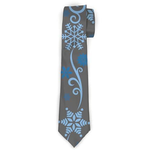 Cravate motif hivernal gris bleu pour rafraîchir un costume trop classique