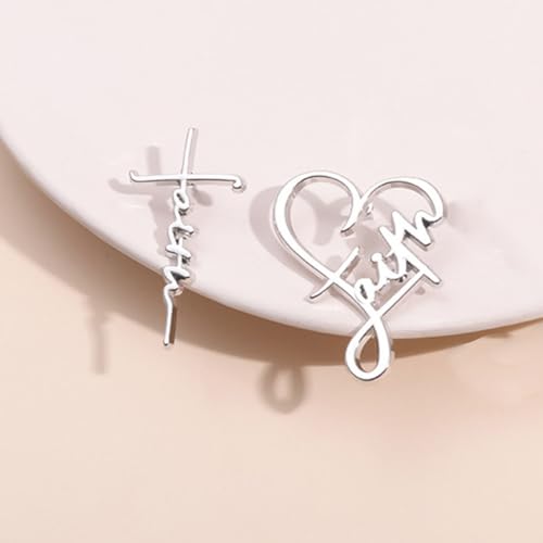 Image of Cross Brooch Pin for Women Men Cute Cross Brooch Metal Badge Pin Laple Religious Faith Brooches and Pins Hat Bag Shirt Decoration Jewelry Easter Pack