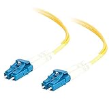 C2G / Cables To Go 28758 LC- LC 9/125 OS1 Duplex Single-Mode PVC Fiber Patch Cable (3 Meters, Yellow)