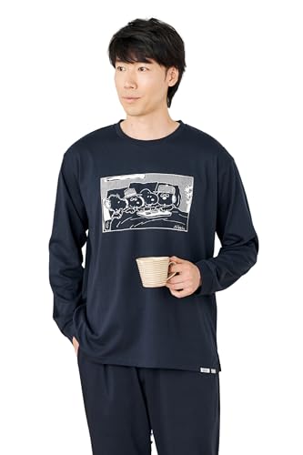 ２５Ａスヌーピー疲労回復長袖ロングパンツ上下セット_APT25A01R紺Mの画像