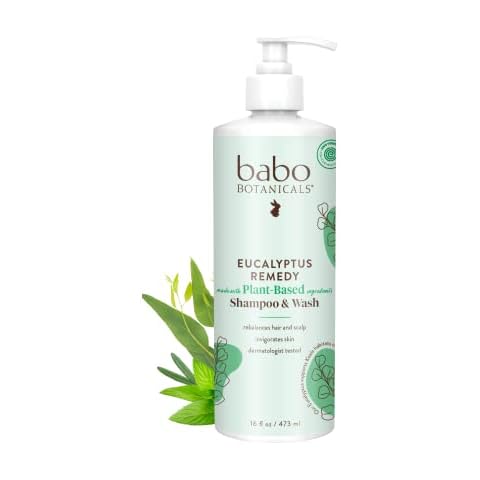 Babo Botanicals Eucalyptus Remedy Shampoo & Wash - Invigorating Eucalyptus & Rosemary Essential Oils -For all Ages - EWG Verified - Vegan - Cruelty Free Cover