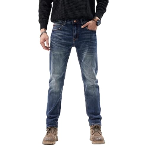 Jeans Pants Trousers Denim Spring and Autumn Men's Slim Fit Classic Long