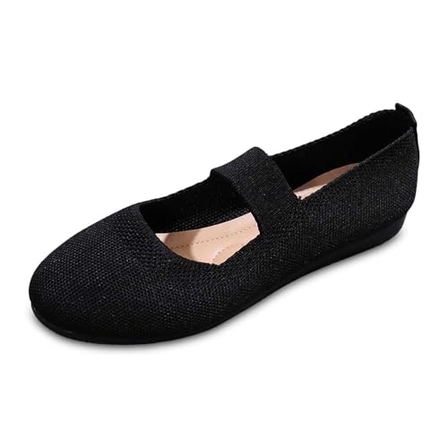 Ballerines en tricot bout rond pour pieds sensibles exigeant le confort