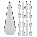 JUSKAQZYI boquillas Manga 20 moldes cónicos Grandes de Acero Inoxidable for Crema, Herramientas for Hornear, moldes antiadherentes fáciles for Hacer Croissants y Pan. Acero