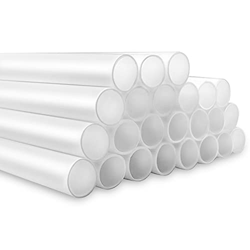 aupawdy 24 Piezas soporte tartas,Varillas de Plástico Blanco Tartas Plastic Dowel Rods para Hacer Pastel en Capas para Boda Cumpleaños, Reutilizables, Cortables Cover
