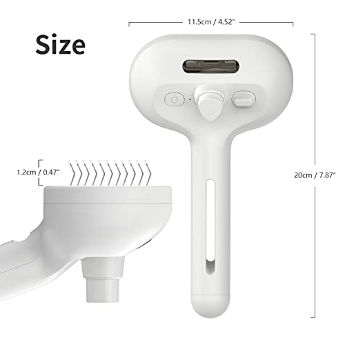 Pecait Spray Cat Brush For Shedding, Remove Static Flying Hair Pet Grooming Brush Self Cleaning Dog Brush Suitable For Long And Short Hair Dogs And Cats To Remove Tangled And Loose Hair (White) #TOP5