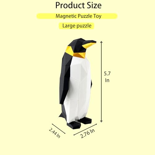 3D Magnetic Puzzle,Magnetic Animal Puzzle Toys for Adult,Penguin Model Collectible Novelty Desk Decor Toy — view 5
