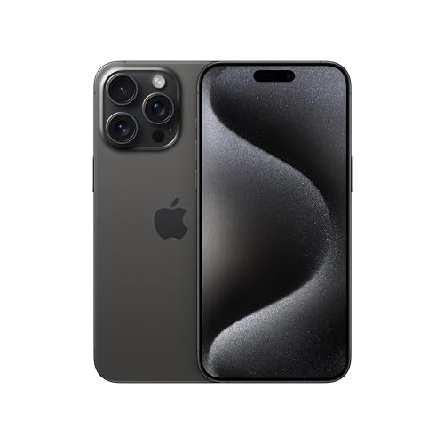 iPhone 15 Pro Max, 256GB, Black Titanium - Unlocked (Renewed)
