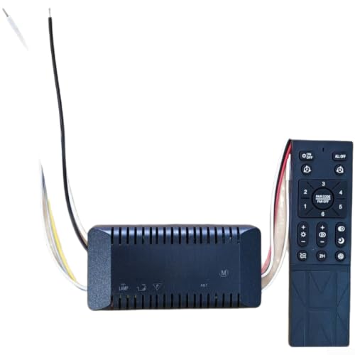 Ventilador de techo con mando motor DC negro y driver LED de 24V 2