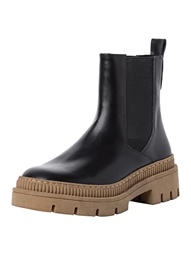 MARCO TOZZI Damen Chelsea Boots Kunstleder - Bequeme Stiefeletten Mit Reißverschluss