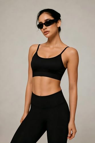 Image of AMRIY Womens Sports Bras for Women Light Support Padded Workout Bras for Women Supportive Seamless Women's Wireless Yoga Bra