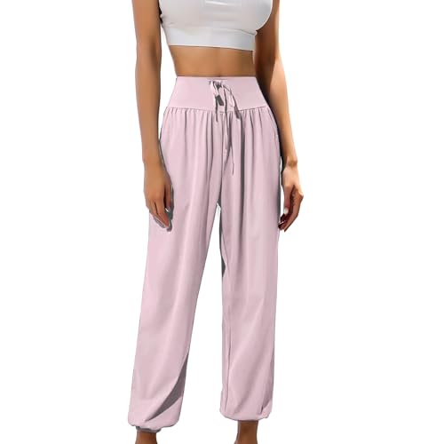 Pantalon de yoga femme WINHUNT pantalon bohème léger soie glacée été