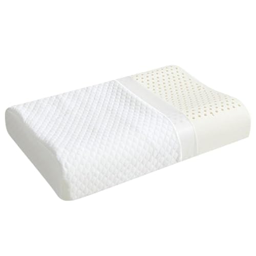 Almohada de látex, almohada de látex de tamaño completo, almohada de látex, almohada de espuma viscoelástica de lujo for aliviar el dolor, soporte for el cuello, ultra suave, resistente al desgaste fo