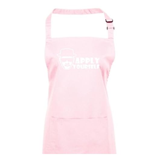 Delantal, Breaking Bad Chemistry White Cook Apply Yourself,, Walter, Kult, algodón mezcla, rosa, 72 x 86 cm