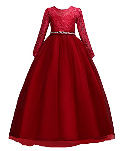 Robe en dentelle pour fille de 6-7 ans d'une élégance haute couture