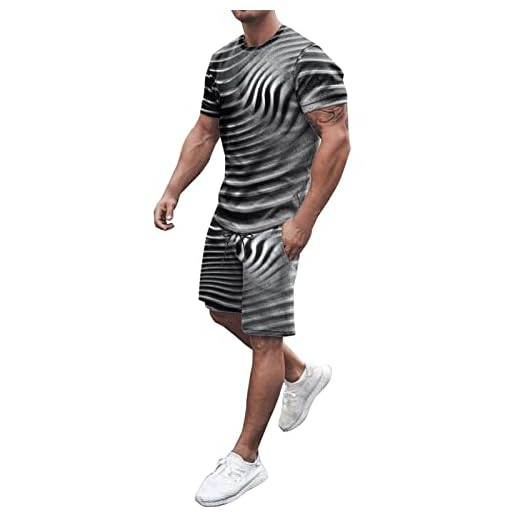 DUOWEI Men Fleece Sweat Suits Mens Shirt Shorts Pants Suit 38s Suit Black