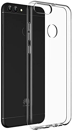 Captor Cover Trasparente per Huawei P Smart, Custodia TPU in Silicone Flessibile Morbida e Sottile, Protezione di Alta Qualità con Bordo Rialzato per Schermo e Fotocamera (Trasparente)
