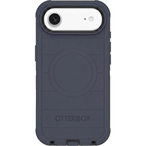 Image of OtterBox iPhone Air (Only) - Defender Series Case - Vintage Indigo Dream (Blue & Black) - Snaps on MagSafe - Tough - Rugged & Durable - Multi-Layer - Impact Absorbing iPhone Case