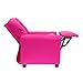 The Crew Furniture Traditional Kids Recliner, Toddler Ages 1-5 Years, Pu Faux Leather, Hot Pink