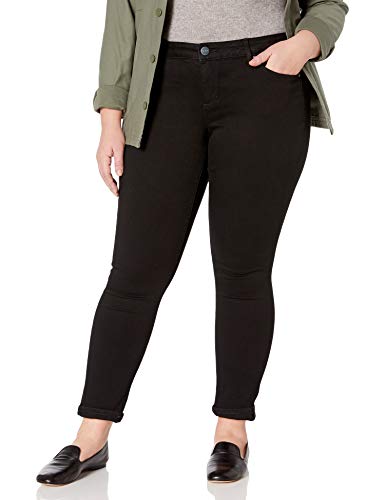 SLINK Jeans Women's Plus Size Black Skinny, 16w