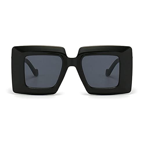 Image of COTIA Vintage Oversized Square Flat Top Stripe Sunglasse for Women Large Frame Sun Glasses Men Wide Leg Shades