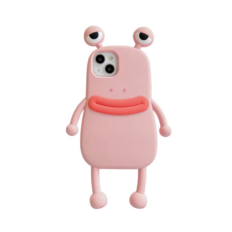 Pretaco for iPhone 11 Case, 3D Soft Silicon Funny and Silly Weird Sausage Mouth Lips Stupid Frog Phone Cases, Ugly Phone Case Swap Challenge Gifts