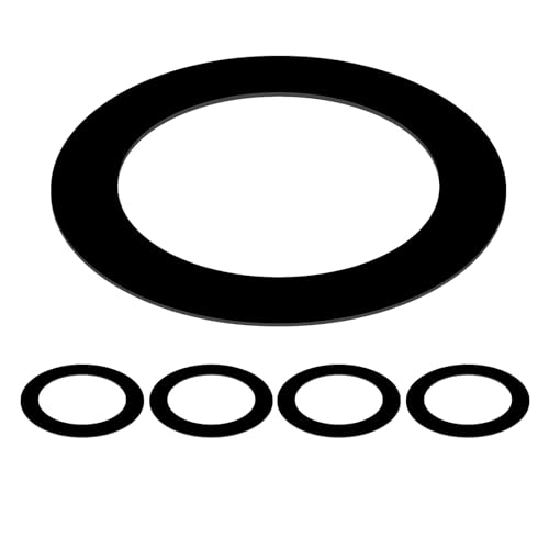 Image of Goof Trim Ring for 6 Inch Recessed Can Lights, 5 Pack Downlight Trim Ring Cover 6.3-Inch Inner Diameter, 8.6-Inch Outer Diameter, Matte Black, Steel Construction
