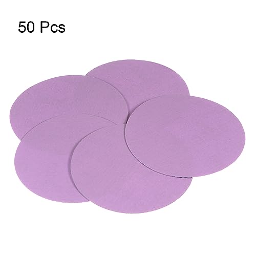 uxcell 50pcs 5000 Grit Purple Sanding Discs 3 Inch Hook and Loop Aluminum Oxide Orbital Sanding Pads Paper Wet Dry Polish for Metal Woodworking Drywall - Image 3