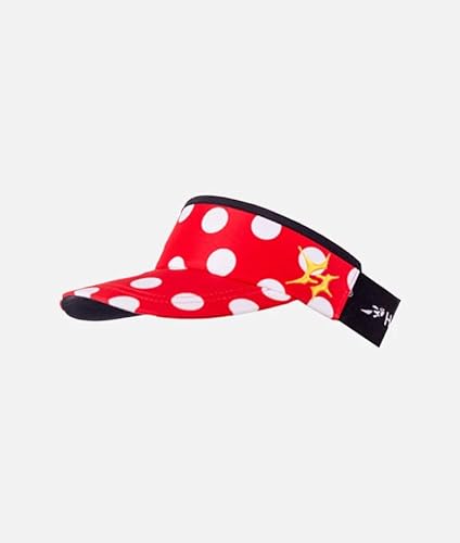 Red with White Polka Dots Running Headsweats Visor
