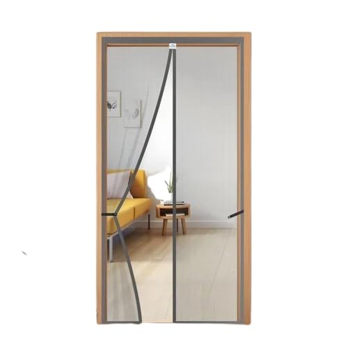Magnetic Mosquito Screen Door Net Curtain with Magnets Reinforced Polyester Curtain Back Door Mesh with All in One Insect Control | Insect Repellent Size 7 feet Black Color / 210 * 100-image-47