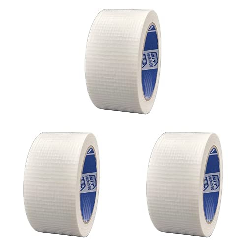 Ruban toilé américain blanc 50mm x 25m lot de 3 pour réparation et étanchéité