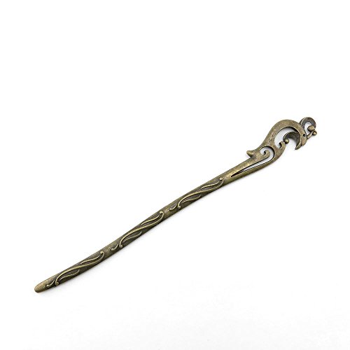 Price per 30 Pieces Fashion Jewelry Making Charms Findings Arts Crafts Beading Antique Bronze Tone D5YL2 Phoenix Bookmark Hairpin