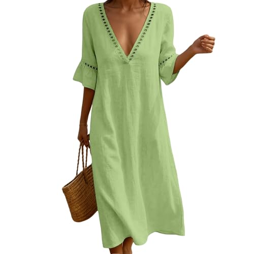 Robe en lin pour femme idéale pour vos flâneries d'été et journées de plage